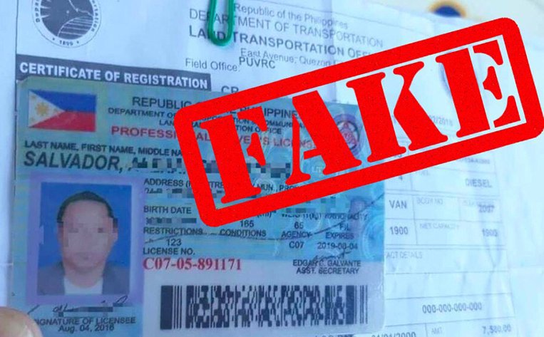 Fake drivers license philippines 2018